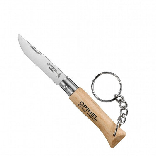 Opinel Zakmes N°04 Inox, rvs/hout, sleutelhanger